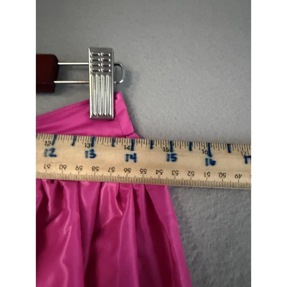 Akira Set Womens L Pink Satin Off Shoulder Volume Crop Top Maxi Skirt 2 Pc